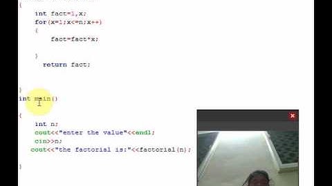 finding factorial of a number in c++ using user defined function