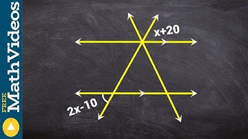 Solve for the missing variable using alternate exterior angles ex 2