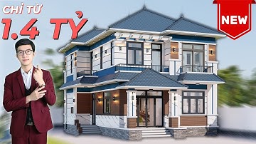 Chỉ 1,4 tỷ Trọn Gói mẫu nhà vườn 2 tầng mái Nhật do Maxhome thiết kế | MH01128