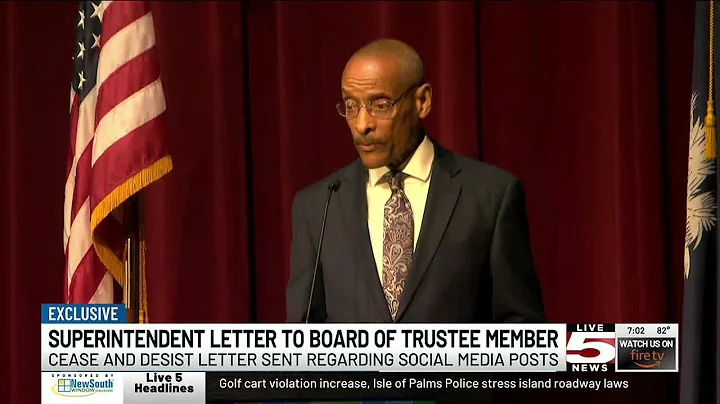 VIDEO: Charleston Co. superintendent sends cease-and-desist letter to board member
