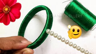 Thread Bangle Making New Model | Silk thread jewellery | Jewelry making
