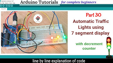Traffic light controller using Arduino and 7 segment display [with CODE] | Arduino projects