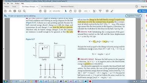Chap 9.5 - Example 9.6 (Work done by gravity on a ball released from rest)