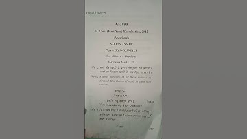 B.com 1st year examination 2022(vocational) salesmanship