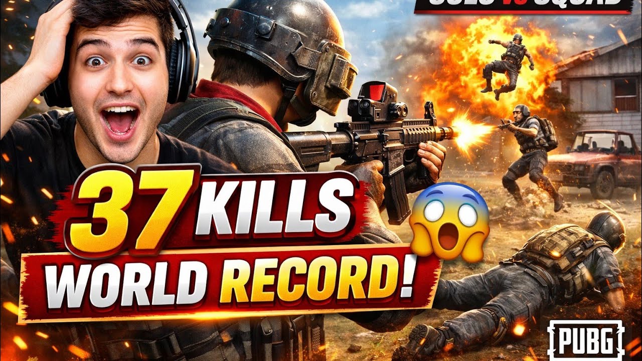 37 KILLS 😱 NEW WORLD RECORD! SOLO vs SQUAD | PUBG Mobile Gameplay - YouTube