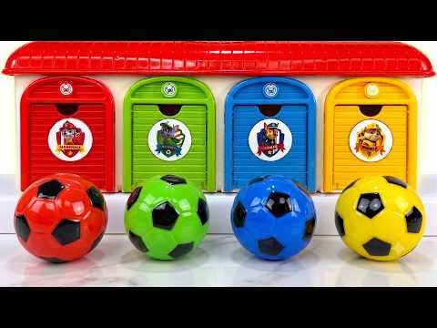 Oddly ASMR Garage | How I Made 6 Soccer Color Balls Spider Man Doors Magic Garage Ful Sound ASMR