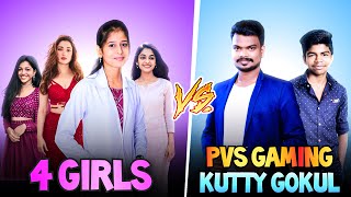 💥 KUTTY GOKUL X PVS VS 4 PRO GIRLS CALLED ME NOOB CLASH SQUAD TRICKS IN TAMIL || FREE FIRE INDIA