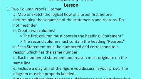 1.4 Beginning Proofs (Lesson)