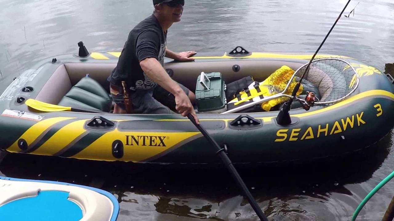 Intex Seahawk 3 Person Inflatable Boat Youtube