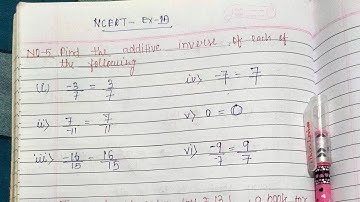 Class -8, EX -1A (Q-5 additive inverse)