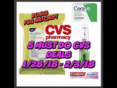 5 MUST DO CVS DEALS 1/28/18 – 2/3/18 | Includes Bonus P&G Deal!!!