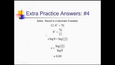 Exponential Equations: Problem Set #4
