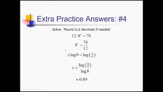 Exponential Equations: Problem Set #4