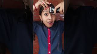 Indian Girl Eyebrow shaving #viralreels #funny #comedy