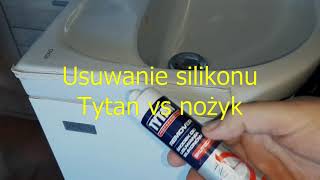 Usuwanie silikonu. Tytan silicone remover vs nożyk do tapet.