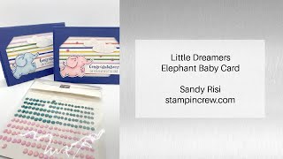 Little Dreamers Elephant Baby Card