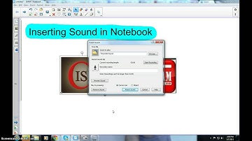Inserting Sound in SMART Notebook