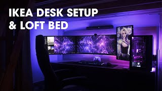 My Desk Setup Tour 2021 - IKEA Desk & Custom Loft Bed