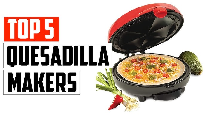  Nostalgia Taco Tuesday Deluxe 8-Inch 6-Wedge Electric Quesadilla  Maker with Extra Stuffing Latch, Red: Home & Kitchen