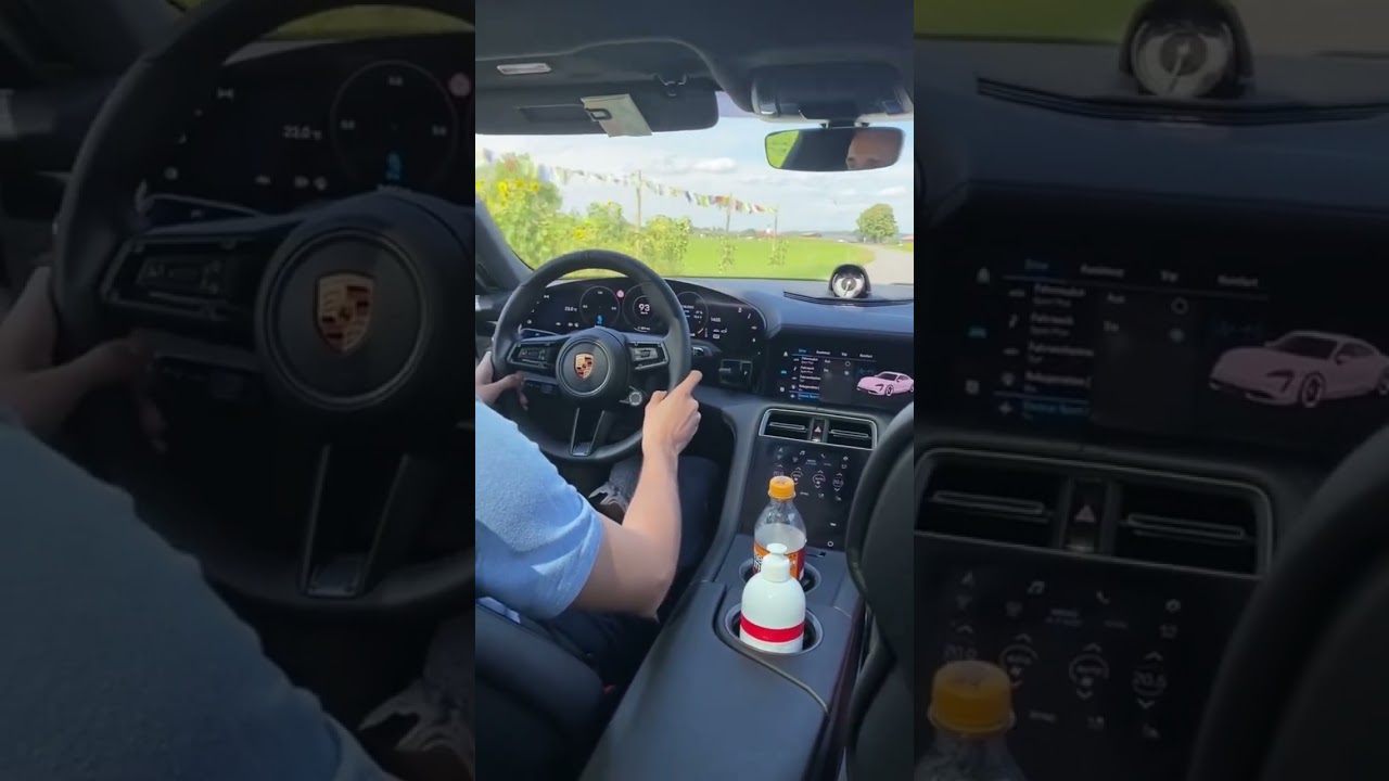 Porsche Taycan Turbo S Beschleunigung von 0-100! 🚀