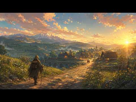 Relaxing Medieval Folk Music – Deep Focus for Study | A traveler walks the road between kingdoms