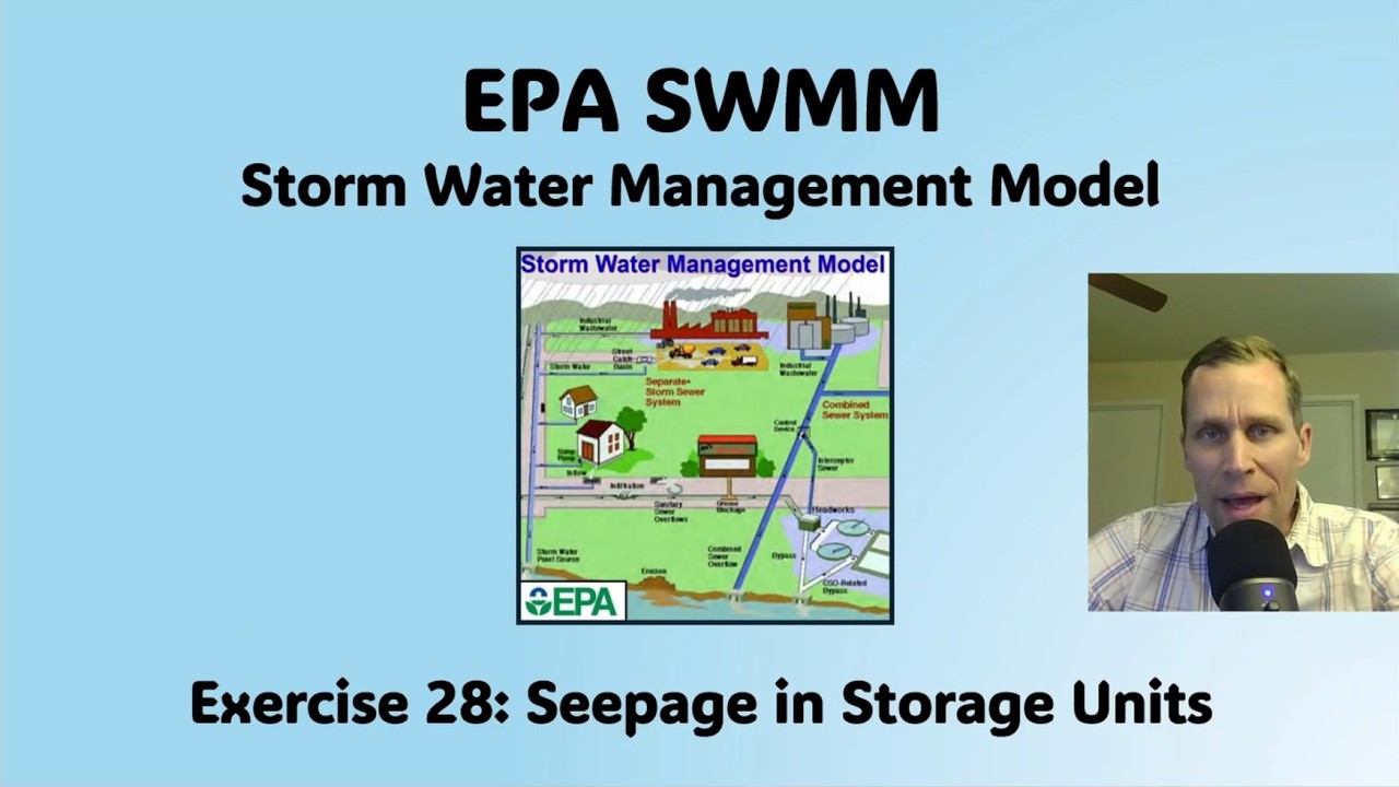 Swmm Storage Unit EPA SWMM Exercise 28 - Seepage in Storage Units - YouTube