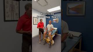 Positive Bear Hug Test on a patient with a subscapularis tear #physicaltherapy #shorts