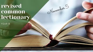 Revised Common Lectionary Year B 110521