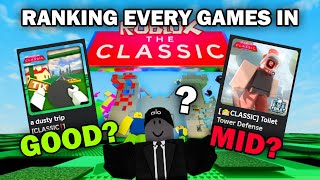 RANKING Every GAMES In Roblox The CLASSIC