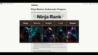 Injective Ninja Masters Ambassador Program