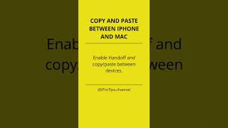 Copy and paste between iPhone and Mac