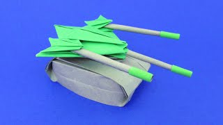 How to make a paper tank with your own hands origami tank
