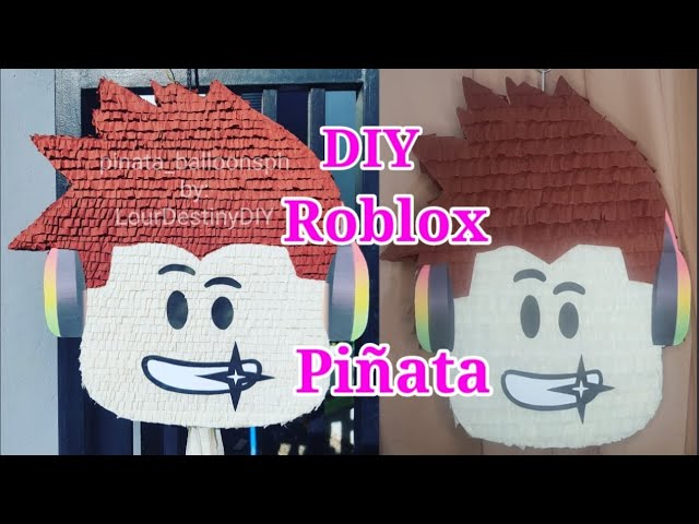 Wow! Hitting a Roblox Pinata in the garden on my birthday (hang