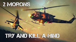 2 Morons In UH1H Huey Try and Kill an Mi24 Hind | Digital Combat Simulator | DCS | Dogfight |