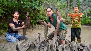 200 days of harvesting duck eggs, wild chickens, stocking ponds to catch fish and catfish#fullvideo