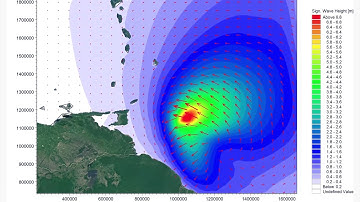 MIKE 21 Spectral Waves | Hurricane Generated Waves in the Southern Caribbean Sea