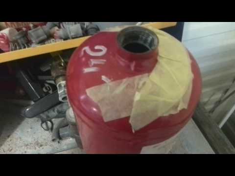 Зарядка огнетушителя компрессором