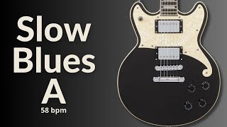 Slow Blues Shuffle Guitar Backing Track in A Major