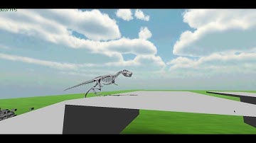 Physically Simulated tRex Blowing Fire