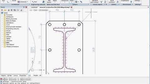 nanocad Construction. Dimension + Note + Magnet