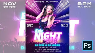 Nightclub Party Flyer Photoshop 2020 Tutorial