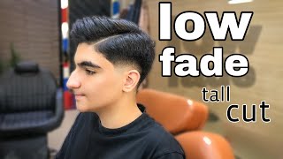 Barber tutorial, soft low fade, tall cut