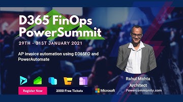 AP invoice automation using D365FO and PowerAutomate - FinOps 2021