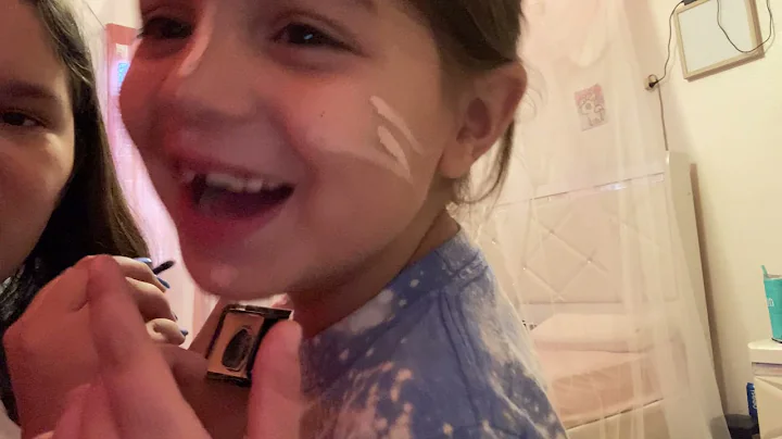 Doing my every day make up on my little cousin and...