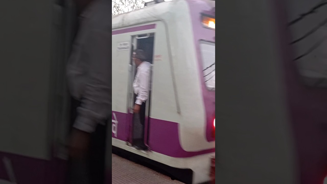 PINK EMU electric train Mumbai local train