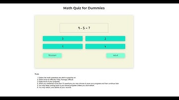 Math Quiz Vuejs Local Storage