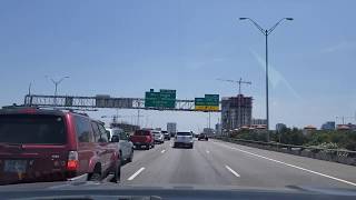 Driving Through Downtown Austin on 35 to 290 Jacobs Well