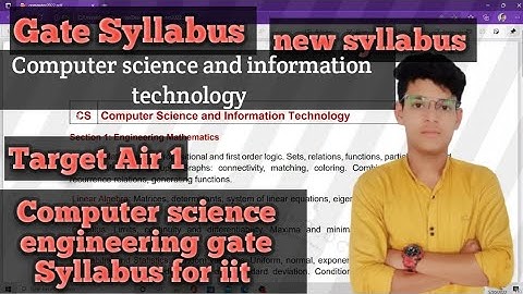 Computer science and information technology syllabus for gate examination//new syllabus#mathtech