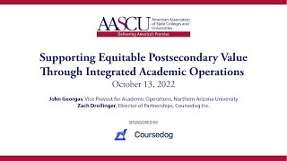 Supporting Equitable Postsecondary Value Through Integrated Academic Operations