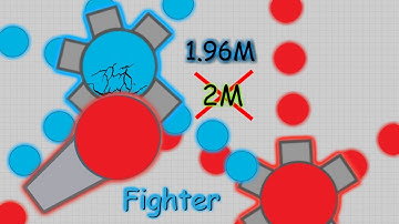 Diep.io - Hilarious 2m Denial.. (Fighter 1.96m - FFA)